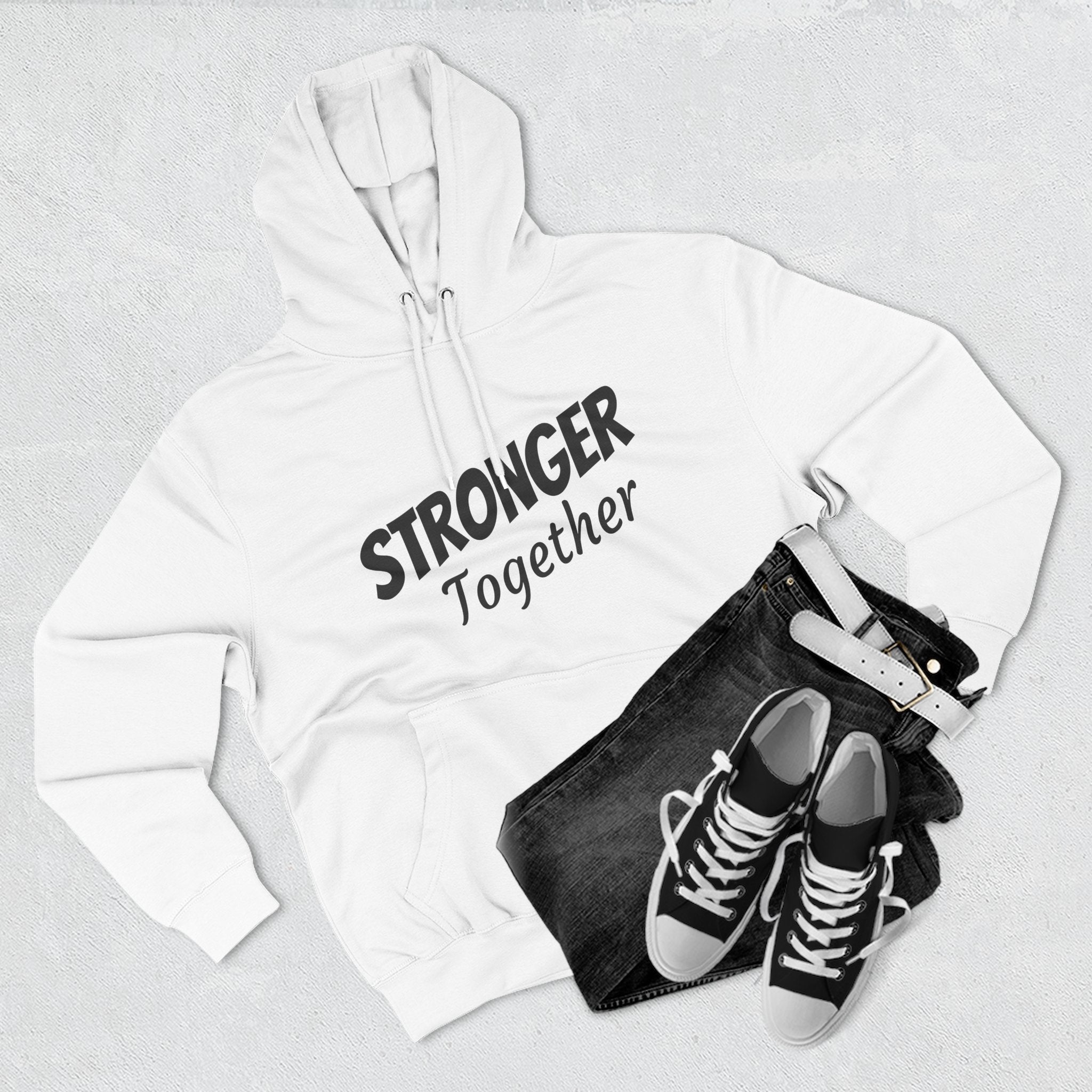 Stronger Together Hoodie — Solidarity Graphic Fleece Pullover
