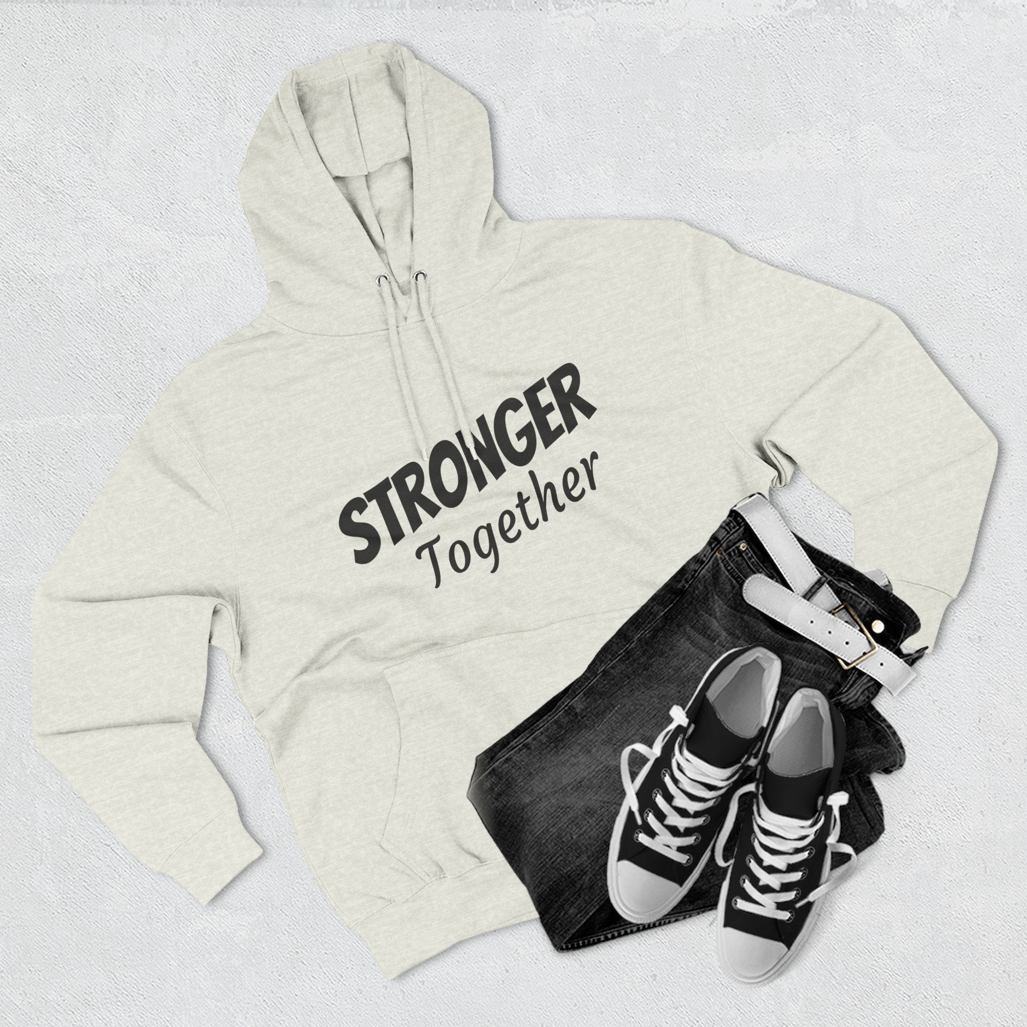 Stronger Together Hoodie — Solidarity Graphic Fleece Pullover