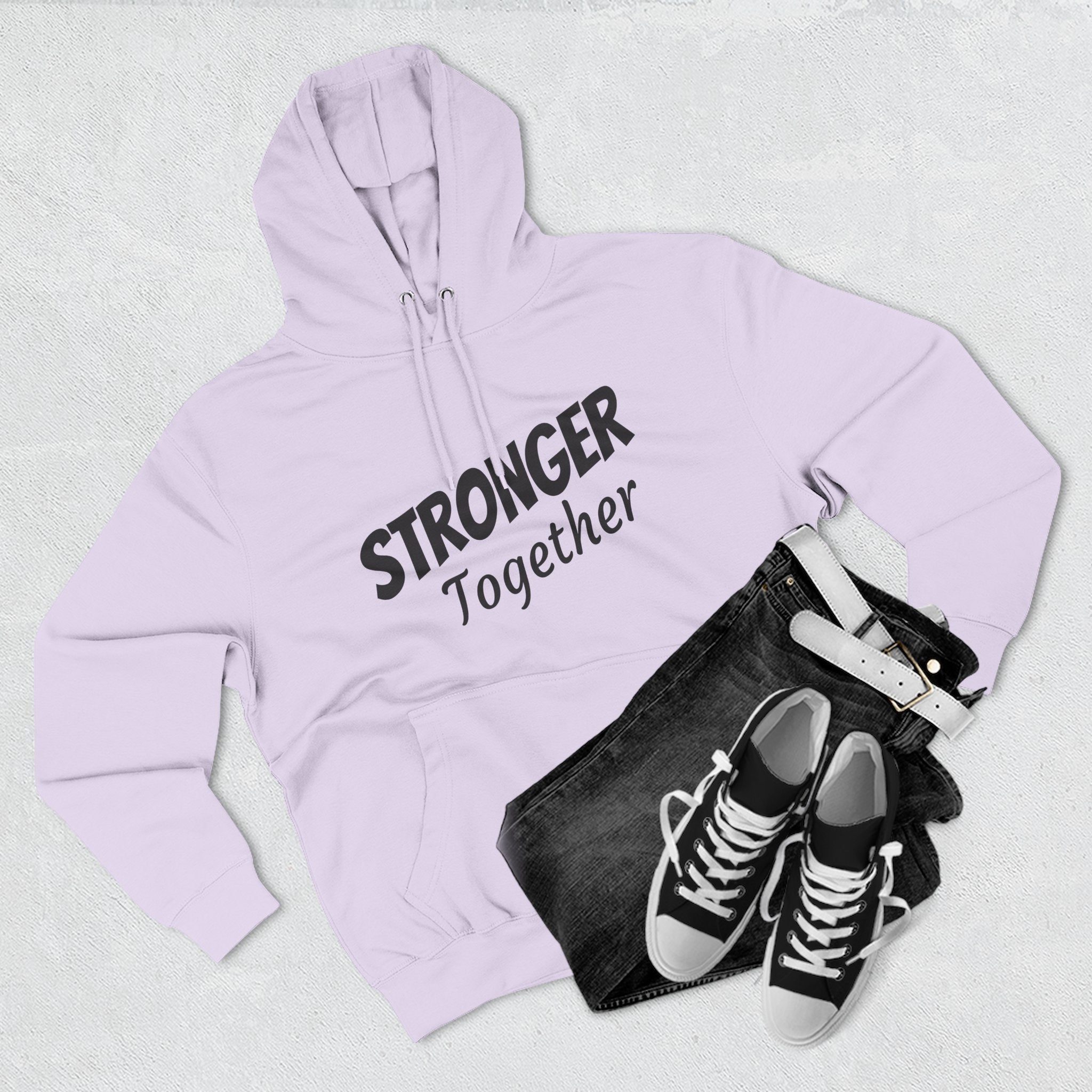 Stronger Together Hoodie — Solidarity Graphic Fleece Pullover